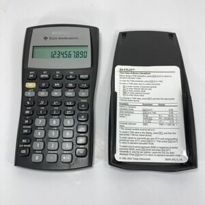Texas Instruments BA II Plus Business Analyst Calculator w/ Cover - New Battery